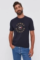 granatowy Tommy Hilfiger T-shirt bawełniany