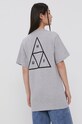 HUF T-shirt bawełniany szary ts00509