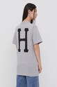 Bavlněné tričko HUF ts01048 šedá