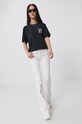Odzież HUF T-shirt bawełniany ts01048 czarny