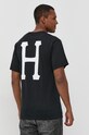 HUF T-shirt bawełniany czarny ts01048