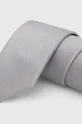 Calvin Klein Krawat z domieszką jedwabiu szary