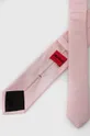 HUGO krawat jedwabny różowy