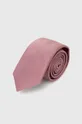 ružová Hodvábna kravata HUGO Pánsky