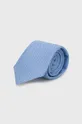 niebieski HUGO krawat jedwabny 50468420 Męski