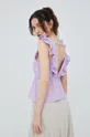 fioletowy Vero Moda bluzka bawełniana