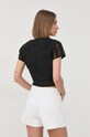 Îmbrăcăminte The Kooples bluza din bumbac FTOP24045K negru