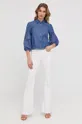 Βαμβακερό πουκάμισο Liu Jo σκούρο μπλε
