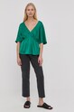 Bluza s dodatkom svile Notes du Nord 12617 zelena SS22