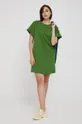 Bavlnené šaty United Colors of Benetton zelená