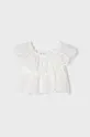 бежевий Дитяча бавовняна блузка Mayoral Для дівчаток