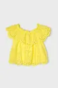 żółty Mayoral bluzka bawełniana dziecięca Dziewczęcy