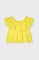 Mayoral - Παιδική βαμβακερή μπλούζα κίτρινο