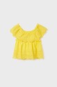 Mayoral bluza de bumbac pentru copii 6128.8E.JUNIOR galben SS22