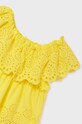 Fete Mayoral bluza de bumbac pentru copii 6128.8E.JUNIOR galben