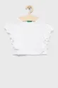 bela Otroška bluza United Colors of Benetton Dekliški