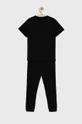 Παιδικές βαμβακερές πιτζάμες Calvin Klein Underwear μαύρο