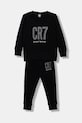 CR7 Cristiano Ronaldo set de pijama de bumbac pentru copii set negru 8770.42.913