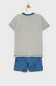 United Colors of Benetton piżama bawełniana dziecięca szary