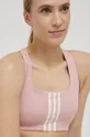 rosa adidas Performance reggiseno sportivo Powerimpact