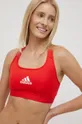 κόκκινο Αθλητικό σουτιέν adidas Performance Powerreact Γυναικεία