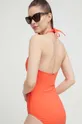 Lauren Ralph Lauren jednoczęściowy strój kąpielowy pomarańczowy