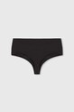 Spanx stringi modelujące Cotton Comfort Thong dzianina czarny 40052R