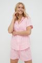růžová Bavlněné pyžamo Lauren Ralph Lauren Dámský