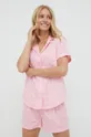 ροζ Βαμβακερές πιτζάμες Lauren Ralph Lauren Γυναικεία