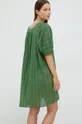 Βαμβακερό φόρεμα παραλίας Sisley πράσινο