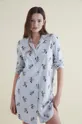 sivá Pyžamová košeľa Women'secret Dámsky