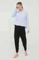 Πουκάμισο μακρυμάνικο πιτζάμας Calvin Klein Underwear μπλε