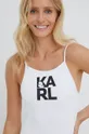 biały Karl Lagerfeld jednoczęściowy strój kąpielowy KL22WOP01