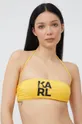 żółty Karl Lagerfeld biustonosz kąpielowy KL22WTP02 Damski