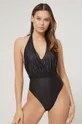 czarny Karl Lagerfeld jednoczęściowy strój kąpielowy KL22WOP03 Damski