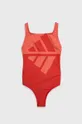 czerwony adidas Performance strój kąpielowy dziecięcy HC9647 Dziewczęcy