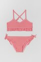OVS dwuczęściowy strój kąpielowy dziecięcy komplet czerwony 1443297.Kids.Beachwear