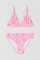 OVS dwuczęściowy strój kąpielowy dziecięcy komplet różowy 1443385.Kids.Beachwear