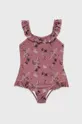 roza Dječji jednodijelni kupaći kostim Name it Za djevojčice