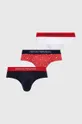 czerwony Emporio Armani Underwear slipy bawełniane (3-pack) 111624.2R722 Męski