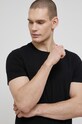 United Colors of Benetton t-shirt piżamowy bawełniany 3BVG2M271.100 czarny SS22