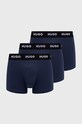 Боксери HUGO (3-pack) трикотаж темно-синій 50469786