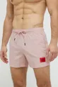 roza Kopalne kratke hlače HUGO Moški