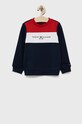 Tommy Hilfiger bluza bawełniana dziecięca aplikacja granatowy KB0KB07115.PPYY