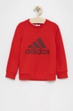 czerwony adidas Performance Bluza dziecięca HE9286 Chłopięcy