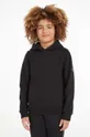 črna Calvin Klein Jeans bombažni pulover za otroke Fantovski