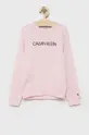 рожевий Дитяча бавовняна кофта Calvin Klein Jeans Для хлопчиків