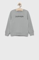 Detská bavlnená mikina Calvin Klein Jeans bavlna sivá IU0IU00162.PPYY