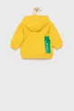 Παιδική βαμβακερή μπλούζα United Colors of Benetton κίτρινο