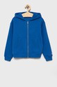 Detská mikina Calvin Klein Jeans s kapucňou modrá IB0IB01124.PPYY